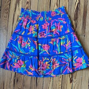 J. Crew Factory Tropical Tiered Mini Skirt - Elastic Waist